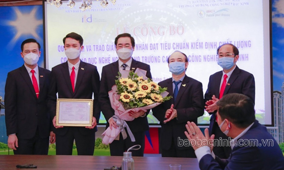 Trường Cao đẳng Công nghiệp Bắc Ninh đạt tiêu chuẩn kiểm định chất lượng cơ sở giáo dục nghề nghiệp
