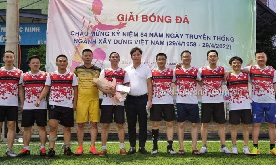 Văn phòng Sở Xây dựng giành giải Nhất giải Bóng đá ngành Xây dựng