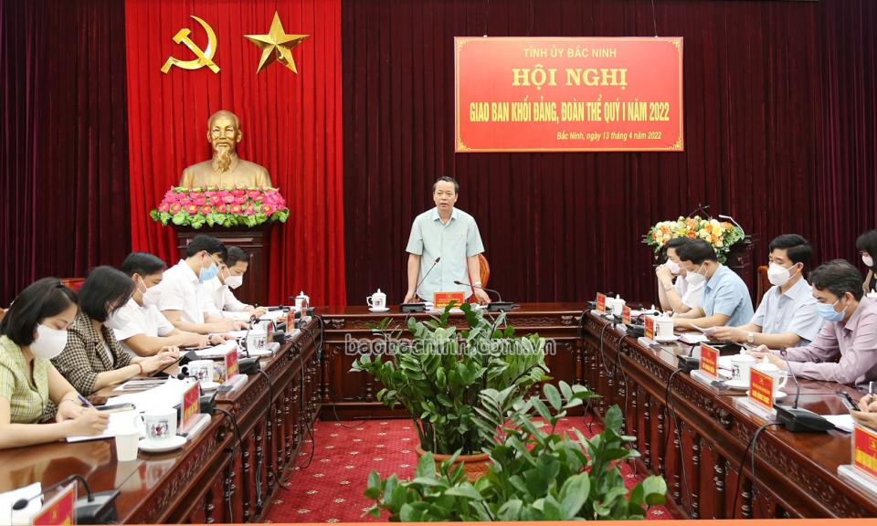 Giao ban Khối Đảng, đoàn thể quý I