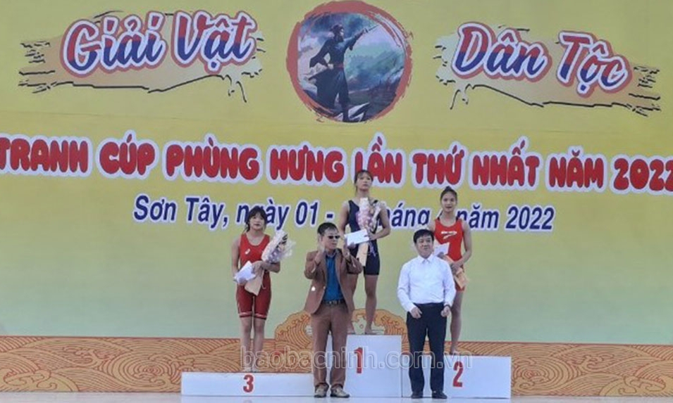 Quế Võ có 2 VĐV đạt giải vật dân tộc cúp Phùng Hưng lần thứ Nhất