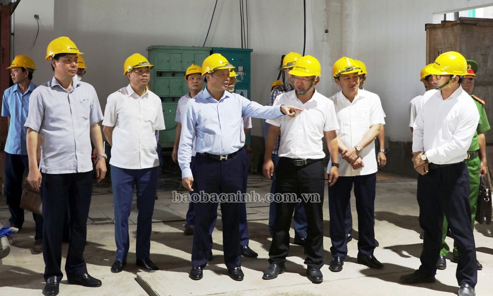 Lãnh đạo tỉnh kiểm tra tiến độ một số dự án xử lý chất thải rắn sinh hoạt công nghệ cao phát năng lượng