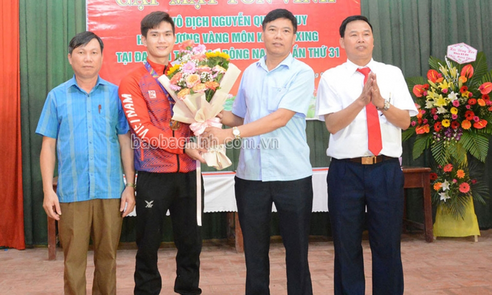 Ghi nhận thành tích giành HCV SEA Games 31 của võ sỹ Nguyễn Quang Huy