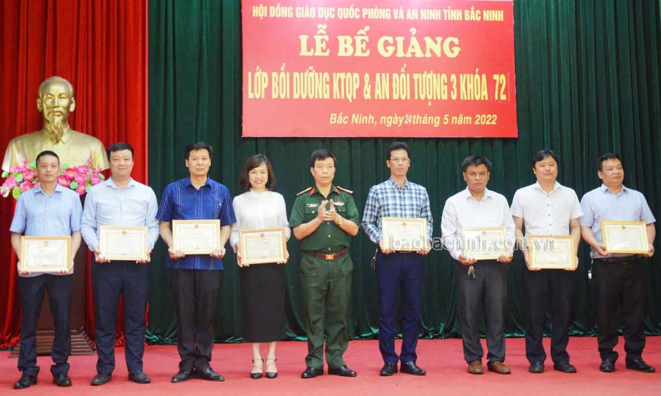 54 học viên hoàn thành bồi dưỡng kiến thức quốc phòng và an ninh