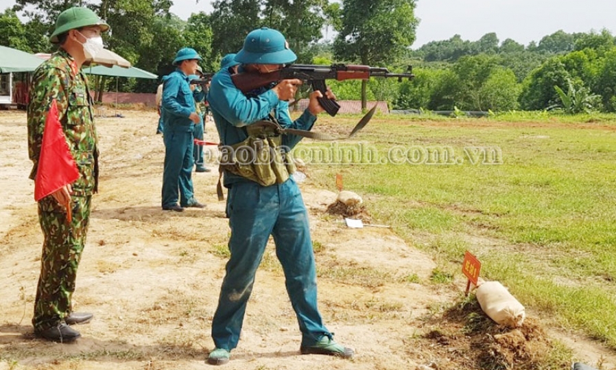 Thành phố Bắc Ninh hoàn thành Hội thao Trung đội Dân quân cơ động
