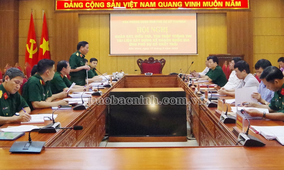 Đoàn công tác Cục Cứu hộ, cứu nạn, Bộ Tổng Tham mưu làm việc tại tỉnh Bắc Ninh