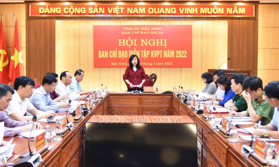 Quán triệt, triển khai chỉ thị, kế hoạch diễn tập KVPT tỉnh năm 2022