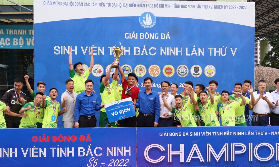 Bế mạc Giải bóng đá sinh viên tỉnh lần thứ V, năm 2022