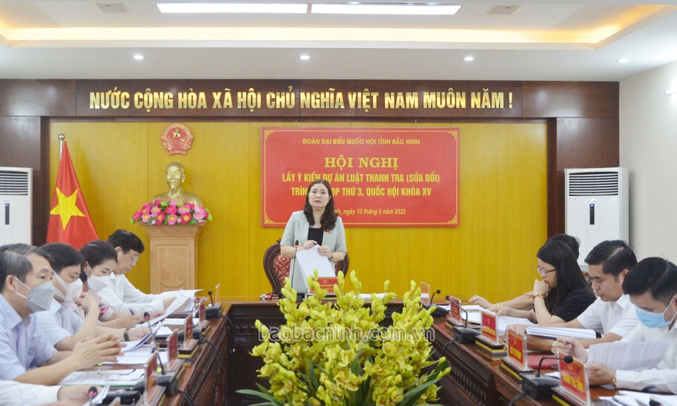 Đoàn ĐBQH tỉnh lấy ý kiến vào Dự án Luật Thanh tra (sửa đổi)