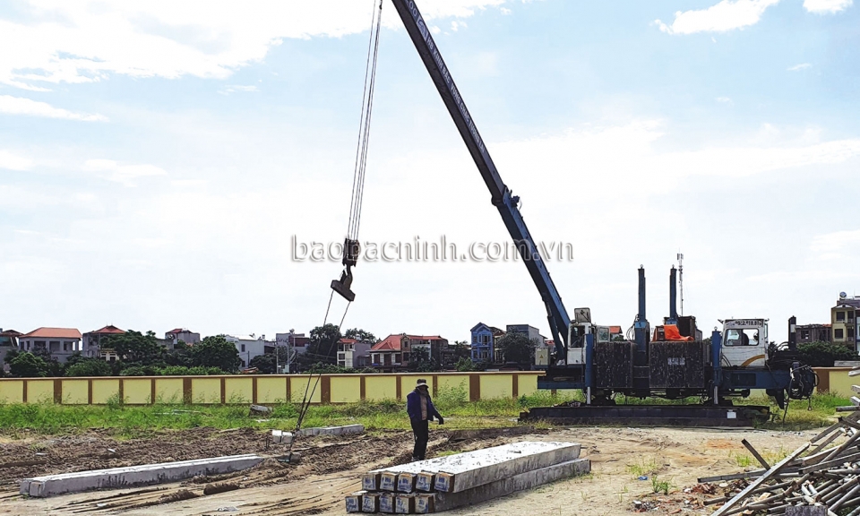 Quế Võ đẩy nhanh tiến độ  các dự án xây dựng hạ tầng