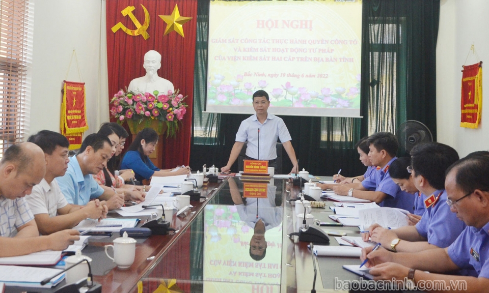 Ban Pháp chế HĐND tỉnh giám sát tại Viện Kiểm sát nhân dân tỉnh