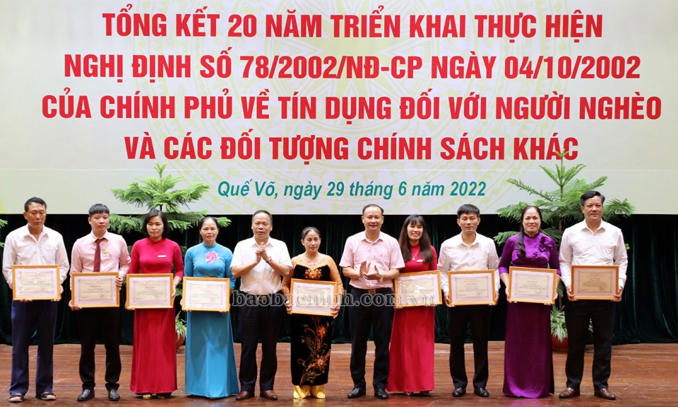 Quế Võ tổng kết 20 năm thực hiện tín dụng đối với người nghèo và các đối tượng chính sách