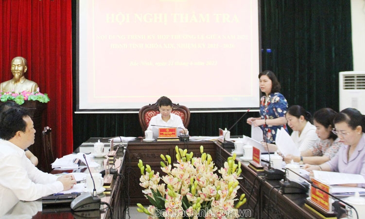 Ban Pháp chế thẩm tra các nội dung trình kỳ họp giữa năm của HĐND tỉnh