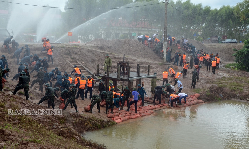 Tập huấn kỹ thuật hộ đê, phòng chống thiên tai