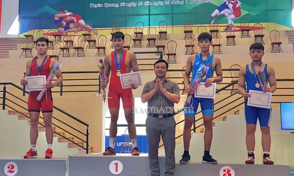 Bắc Ninh xếp Nhất toàn đoàn nội dung vật cổ điển Giải vô địch trẻ vật cổ điển, vật tự do toàn quốc năm 2022