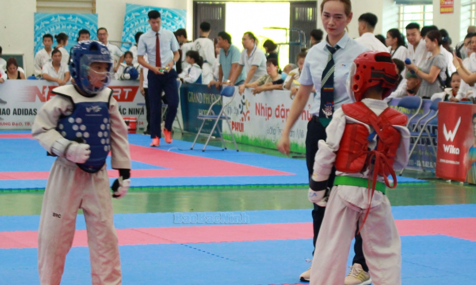 Hơn 200 vận động viên tham gia Giải “Taekwondo thanh thiếu nhi tỉnh Bắc Ninh mở rộng lần thứ VII - Năm 2022”