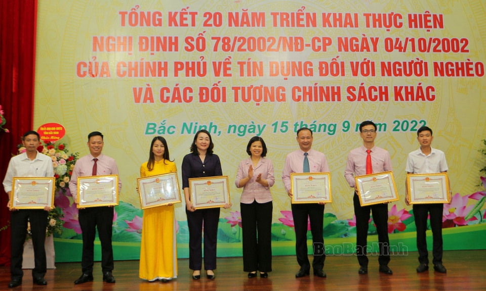 Tổng kết 20 năm triển khai tín dụng chính sách