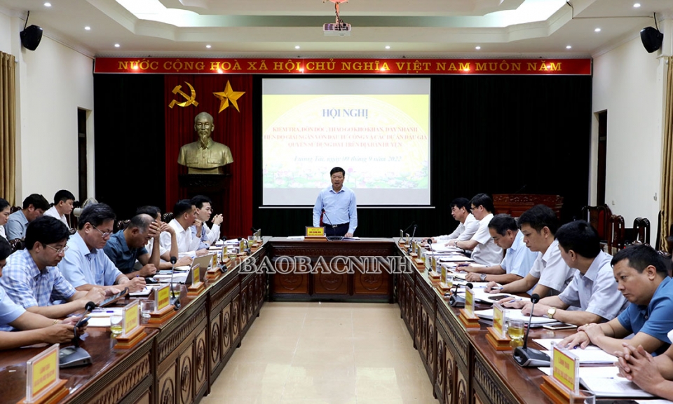 Lãnh đạo UBND tỉnh đôn đốc tiến độ giải ngân vốn đầu tư công tại Lương Tài