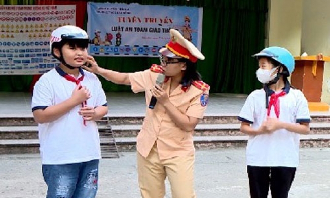 850 học sinh được tuyên truyền Luật giao thông đường bộ