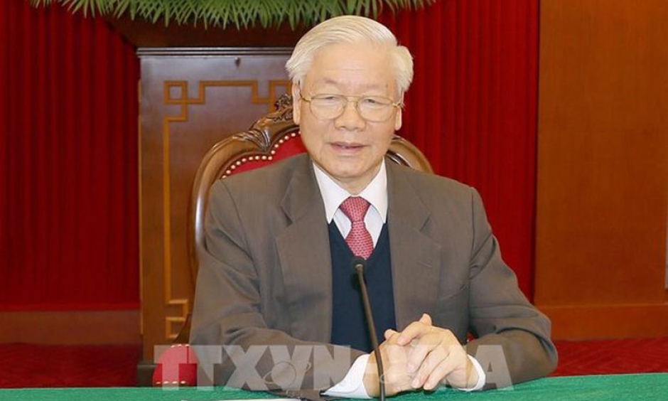 Tổng Bí thư Nguyễn Phú Trọng gửi điện chúc mừng đồng chí Tập Cận Bình tái cử Tổng Bí thư khóa XX Đảng Cộng sản Trung Quốc