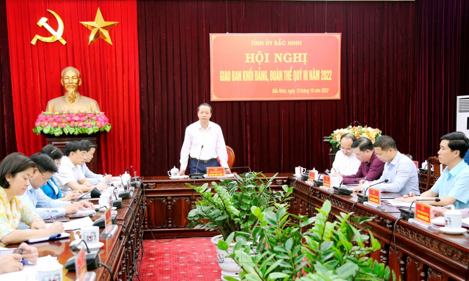 Các cơ quan khối Đảng, đoàn thể triển khai nhiệm vụ quý IV