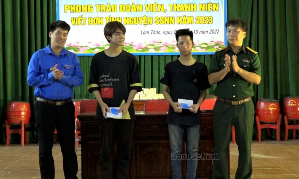 Lương Tài phát động phong trào viết đơn tình nguyện nhập ngũ năm 2023