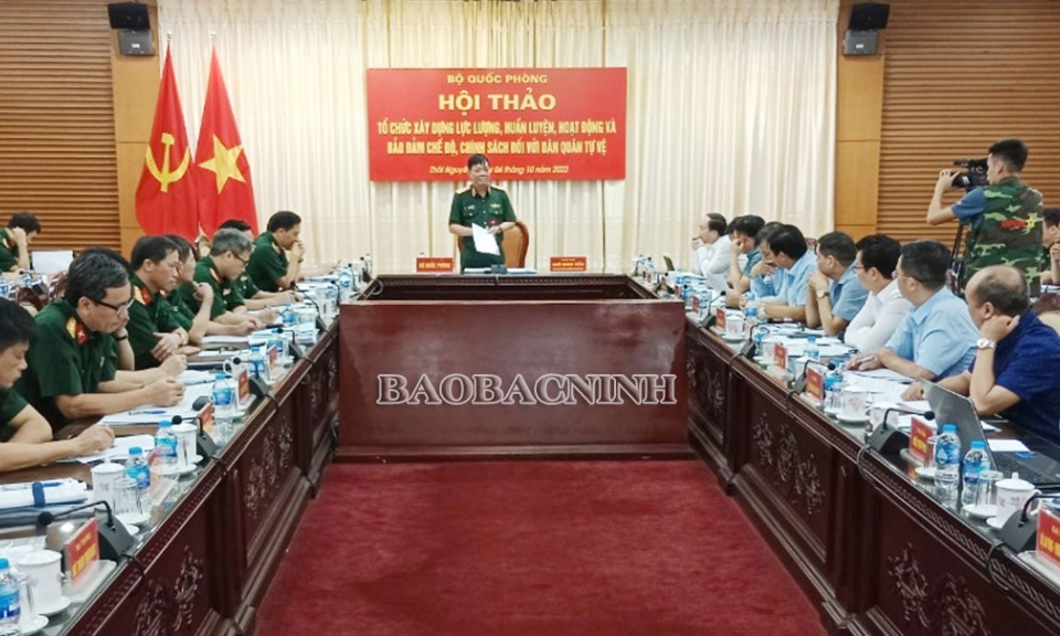 Hội thảo tổ chức xây dựng lực lượng đối với dân quân tự vệ