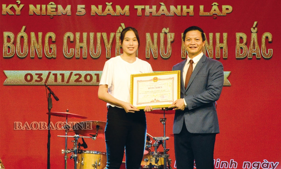Bệ phóng  cho bóng chuyền nữ Kinh Bắc