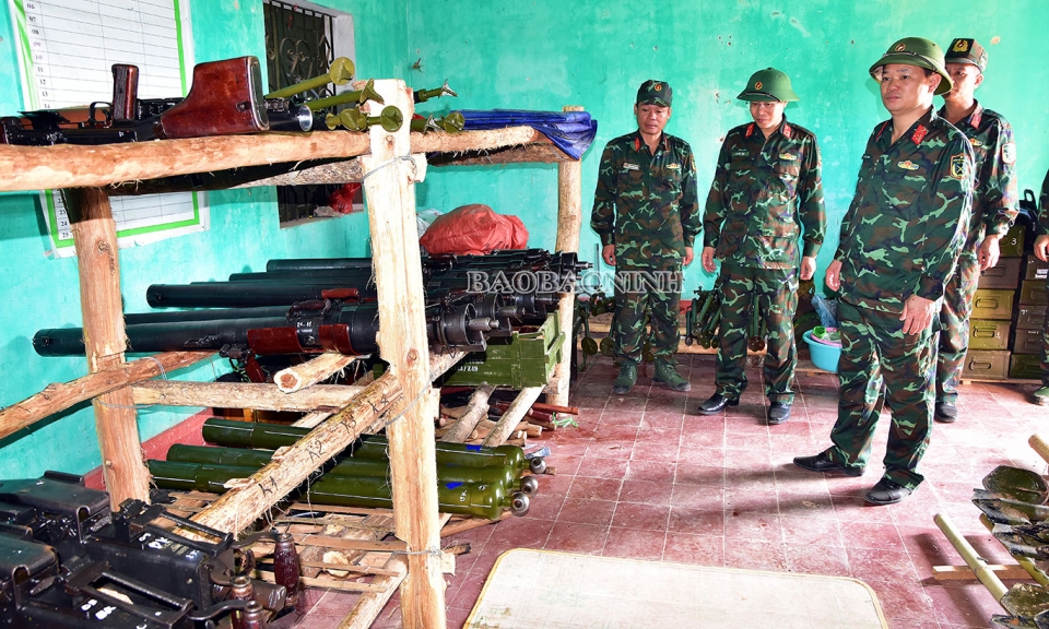Bộ CHQS tỉnh kiểm tra công tác huấn luyện chuẩn bị diễn tập khu vực phòng thủ tỉnh