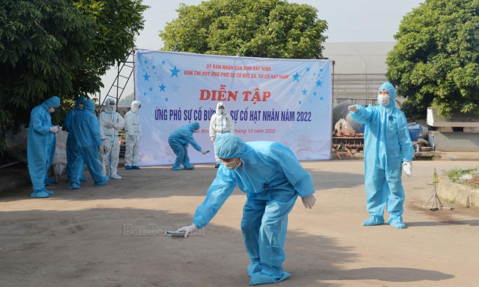 Diễn tập ứng phó sự cố bức xạ và hạt nhân cấp tỉnh