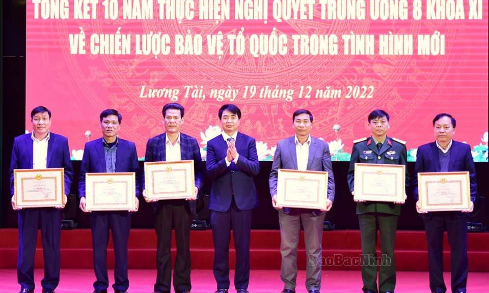 Lương Tài tổng kết 10 năm thực hiện Nghị quyết T.Ư 8 Khóa XI về Chiến lược bảo vệ Tổ quốc trong tình hình mới