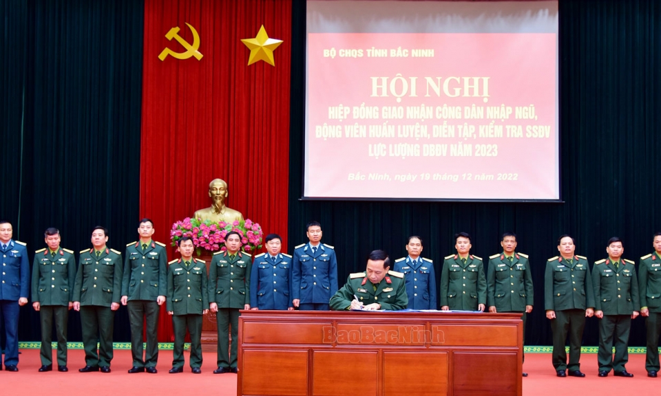 Hiệp đồng giao nhận công dân nhập ngũ, động viên quân nhân dự bị