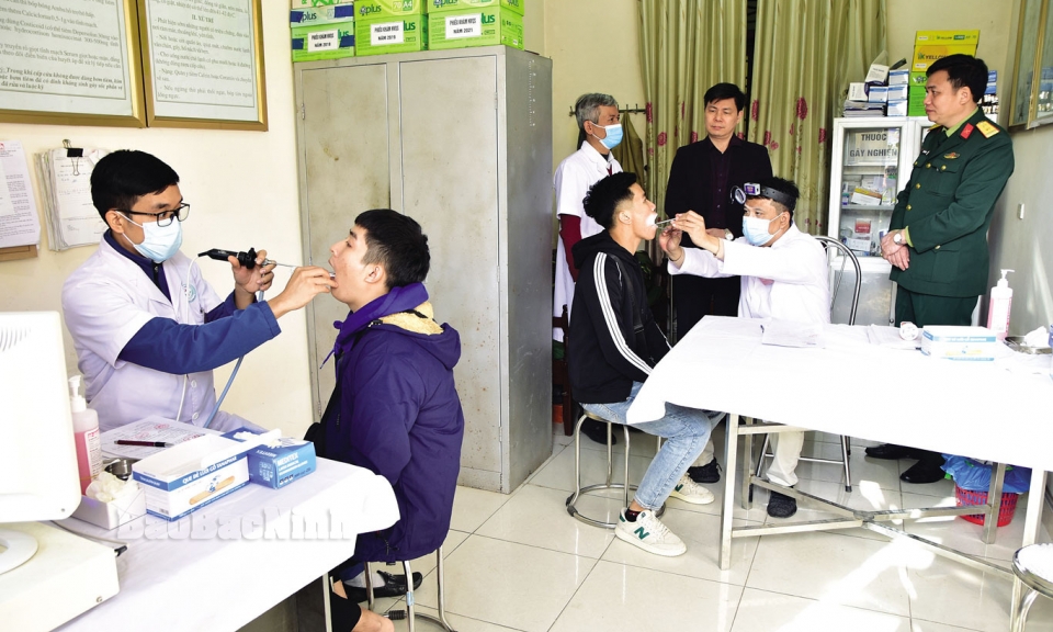 Lương Tài tuyển chọn và gọi công dân nhập ngũ