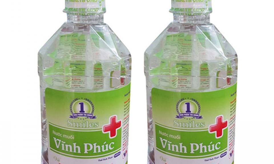 Đình chỉ lưu hành, thu hồi nước muối Vĩnh Phúc không đạt tiêu chuẩn chất lượng