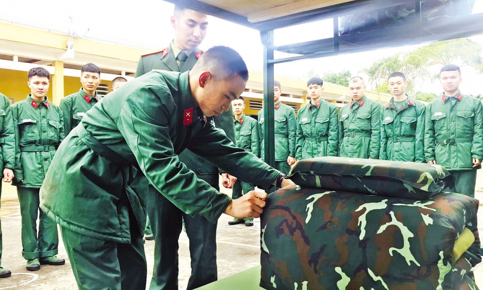 Tân binh quê hương Kinh Bắc yên tâm luyện rèn