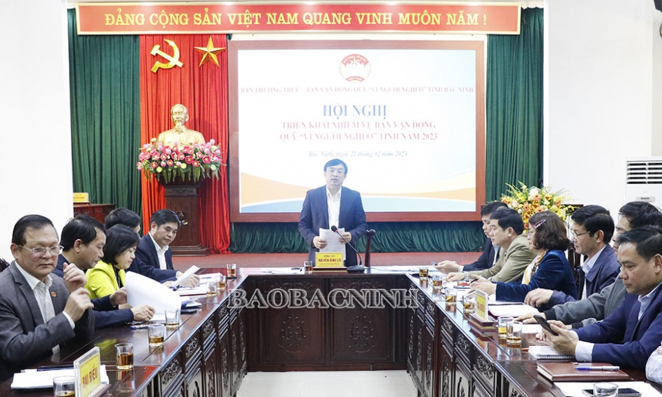 Triển khai nhiệm vụ Ban Vận động Quỹ “Vì người nghèo” tỉnh năm 2023