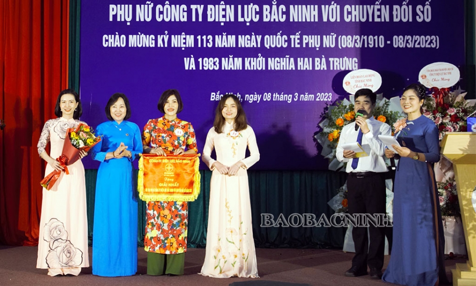 Hội thi phụ nữ Công ty Điện lực Bắc Ninh với chuyển đổi số