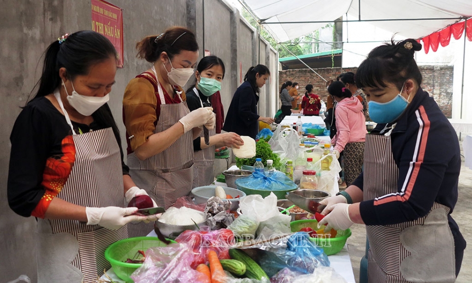 40 hội viên nữ khiếm thị tham gia hội thi nấu ăn
