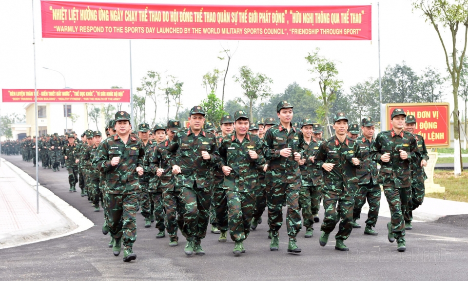 Bộ CHQS tỉnh hưởng ứng Ngày chạy thể thao quân sự thế giới