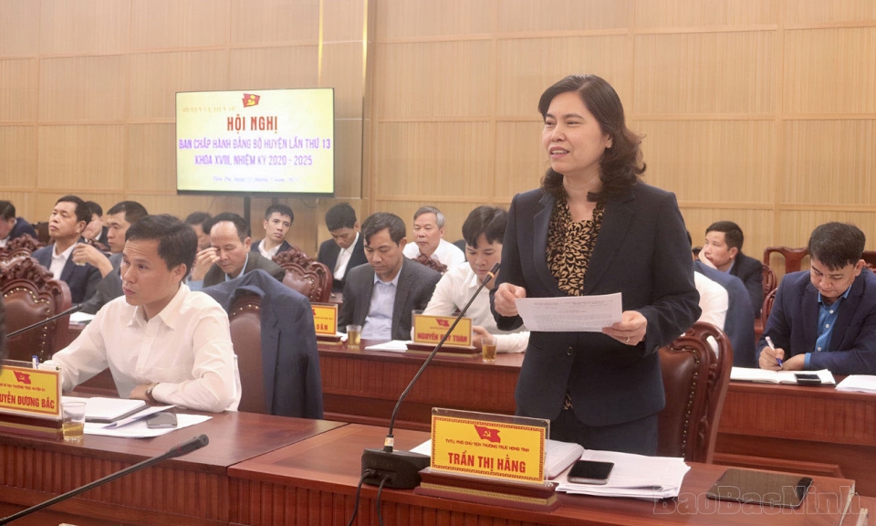 Hội nghị Ban Chấp hành Đảng bộ huyện Tiên Du lần thứ 13