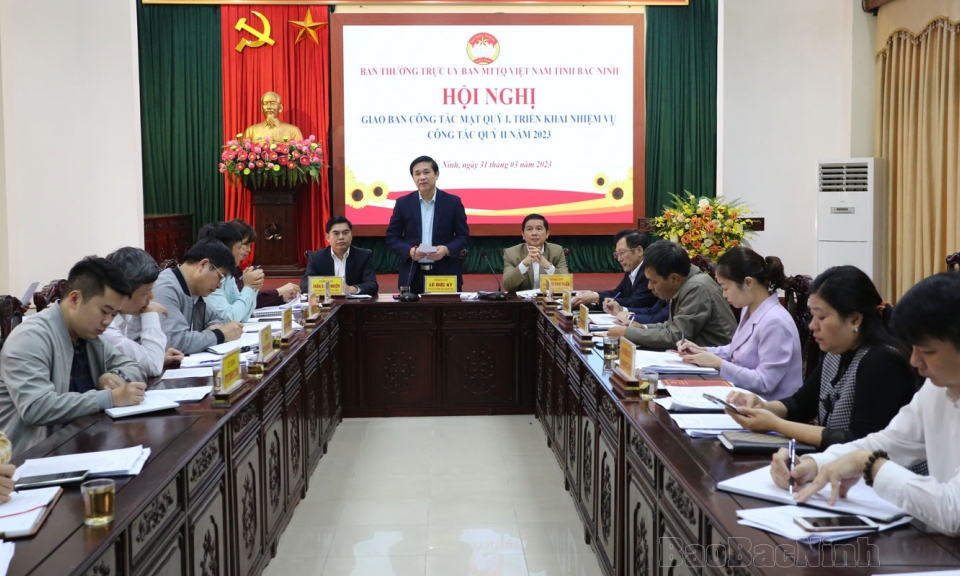 Giao ban công tác Mặt trận quý I
