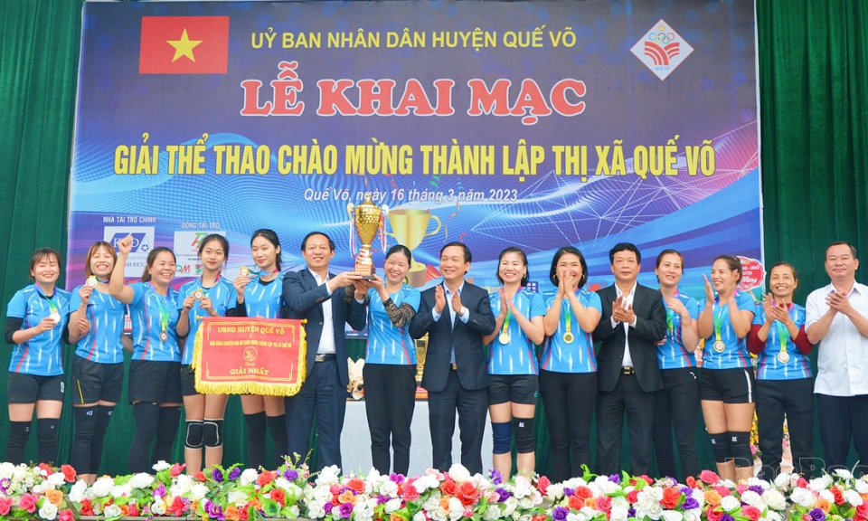 Đại Xuân vô địch giải thể thao chào mừng thành lập thị xã Quế Võ