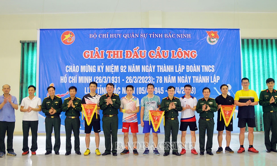 Giải cầu lông Bộ CHQS tỉnh và các đơn vị kết nghĩa