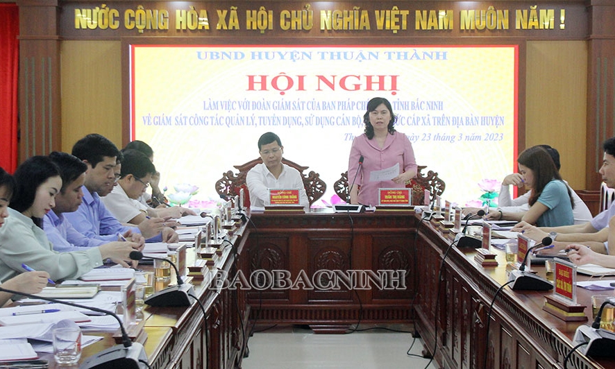 Ban Pháp chế HĐND tỉnh giám sát tại huyện Thuận Thành