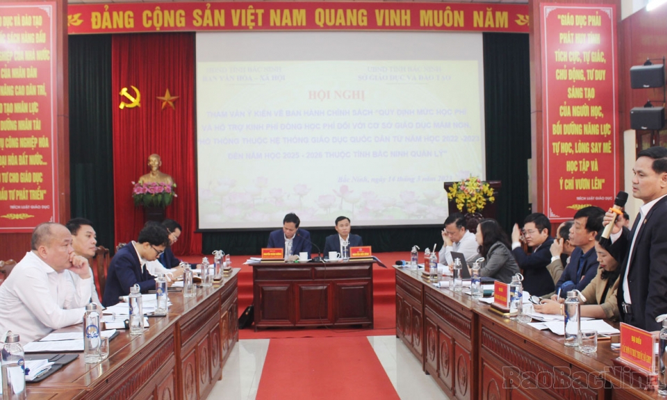 Tham vấn ý kiến về ban hành chính sách quy định mức thu học phí và hỗ trợ kinh phí đóng học phí
