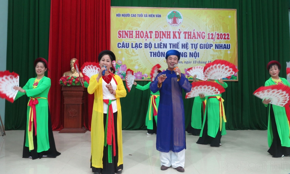Các câu lạc bộ liên thế hệ ở Tiên Du phát huy hiệu quả