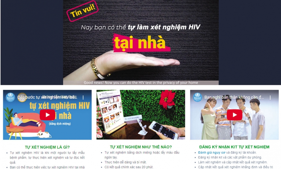 Triển khai xét nghiệm HIV online cho nhóm đối tượng nguy cơ cao
