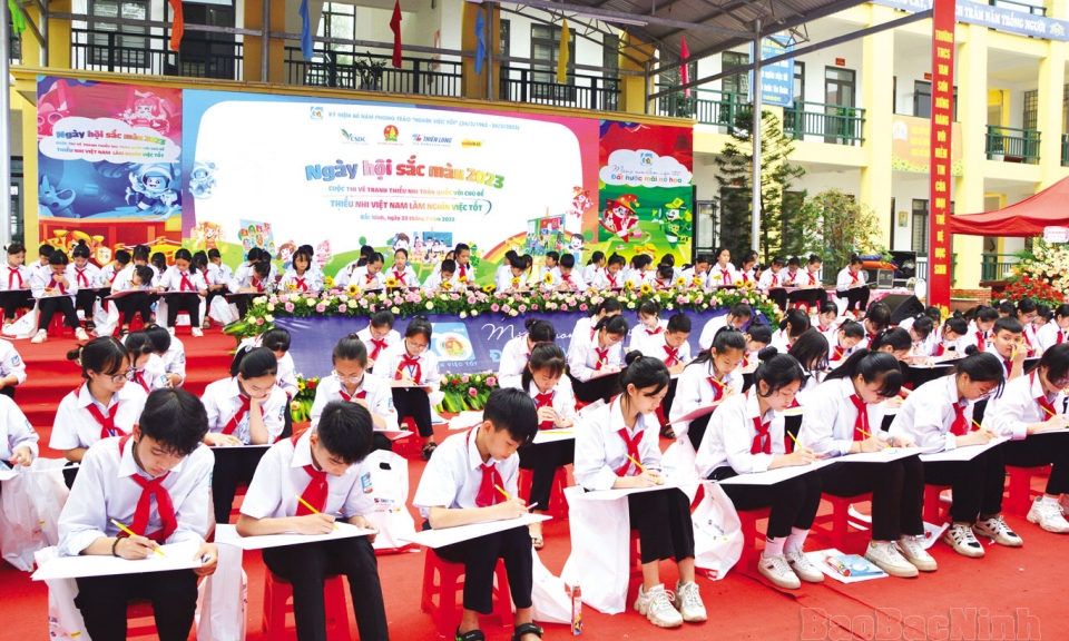 Thiếu nhi Bắc Ninh  thi đua làm theo 5 điều Bác Hồ dạy