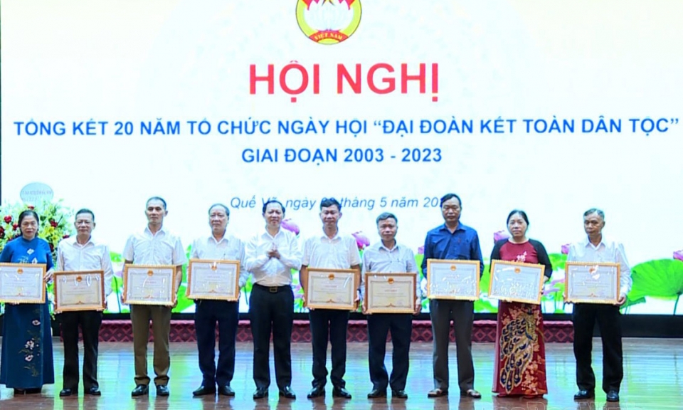 Quế Võ tổng kết 20 năm tổ chức Ngày hội Đại đoàn kết toàn dân tộc