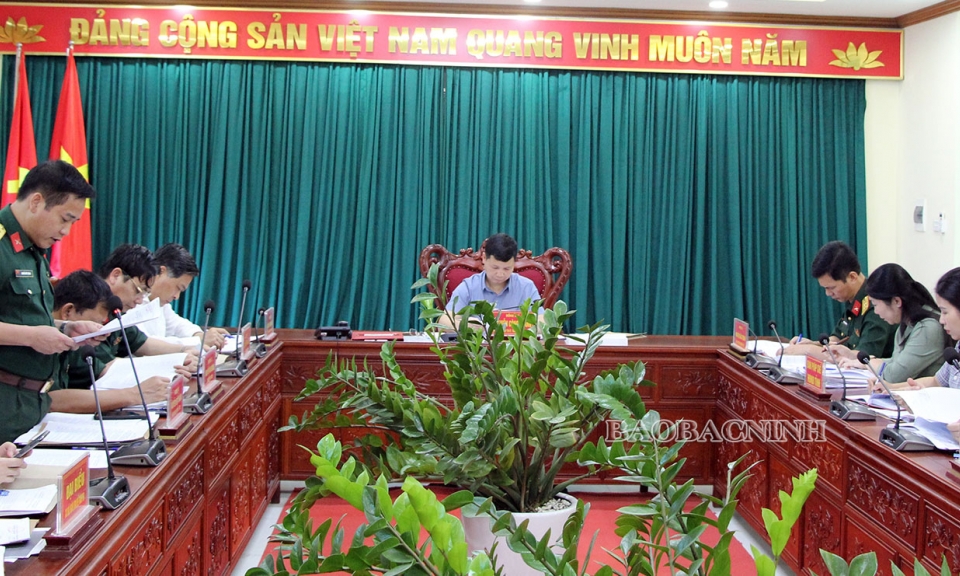 Ban Pháp chế HĐND tỉnh khảo sát tại Ban CHQS thành phố Bắc Ninh