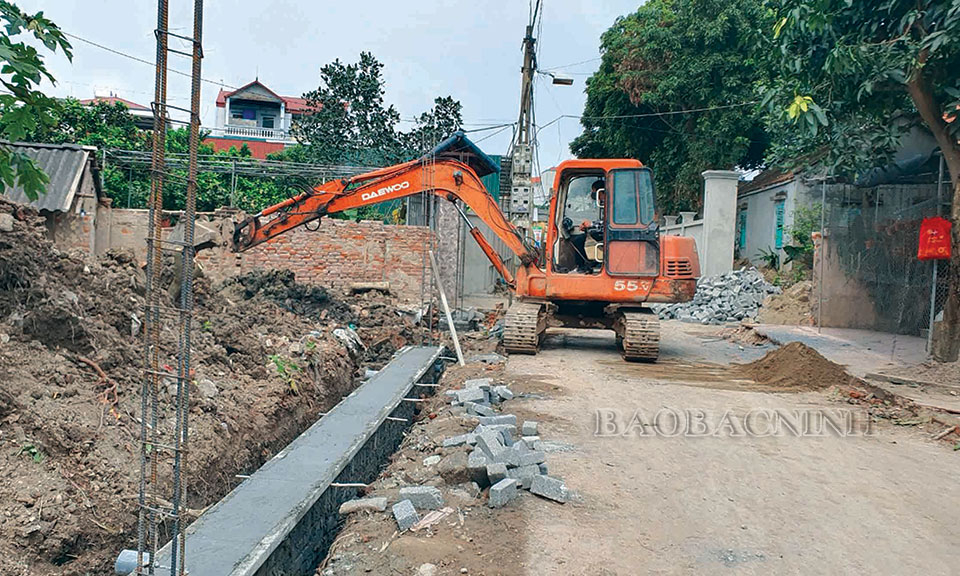 Nhân Thắng, điểm sáng  phong trào hiến đất làm đường